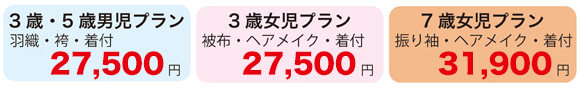 七五三記念写真料金
